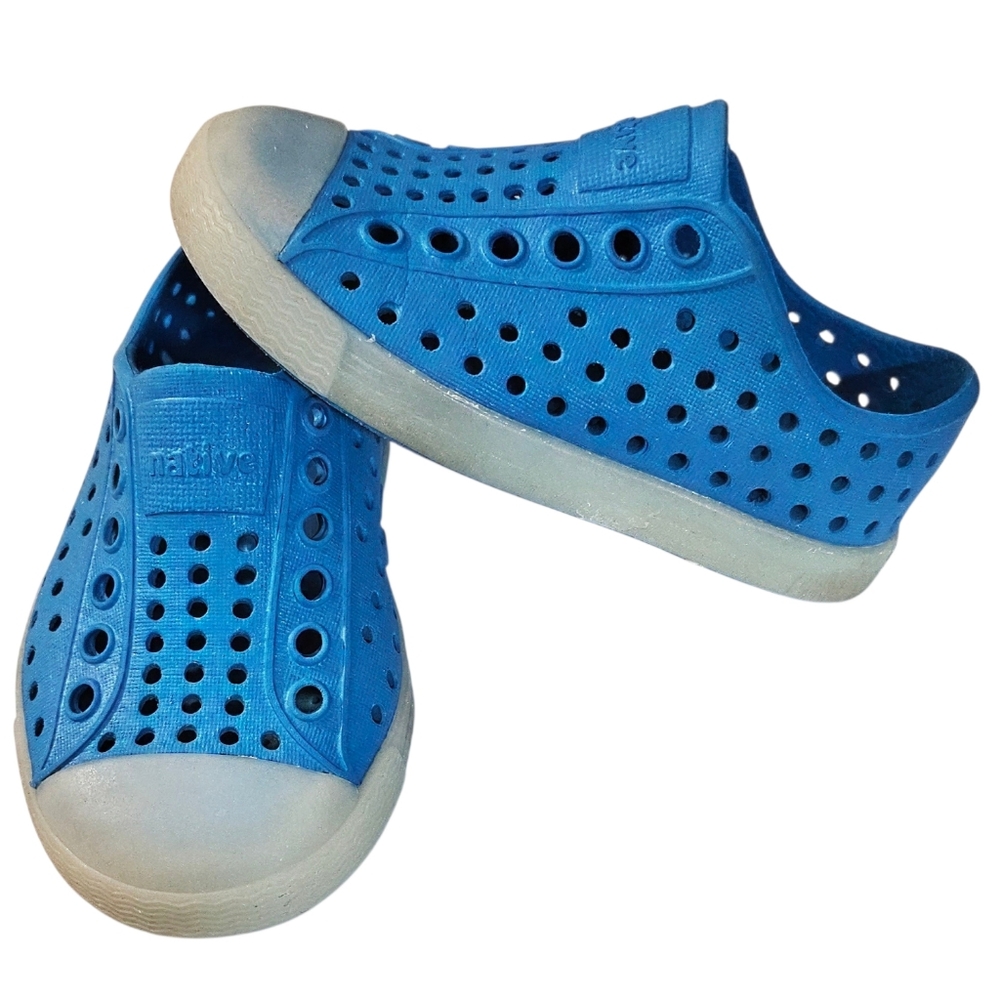 Native Jefferson Water Shoes Wave Blue Glow Unisex Toddler Kid's Size 5 EUC